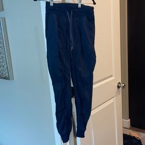 Lulu navy joggers nylon pants